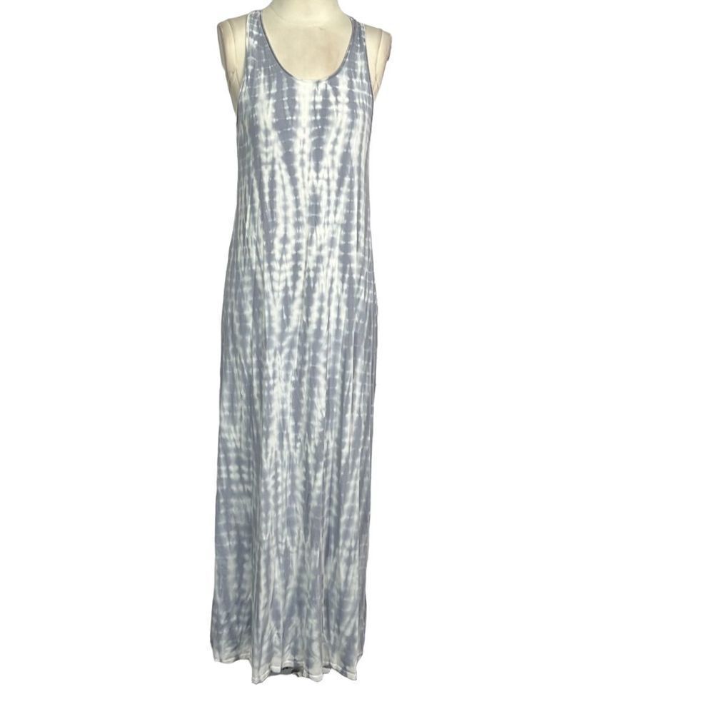 Calvin Klein Gray Tie-Dye Maxi Dress